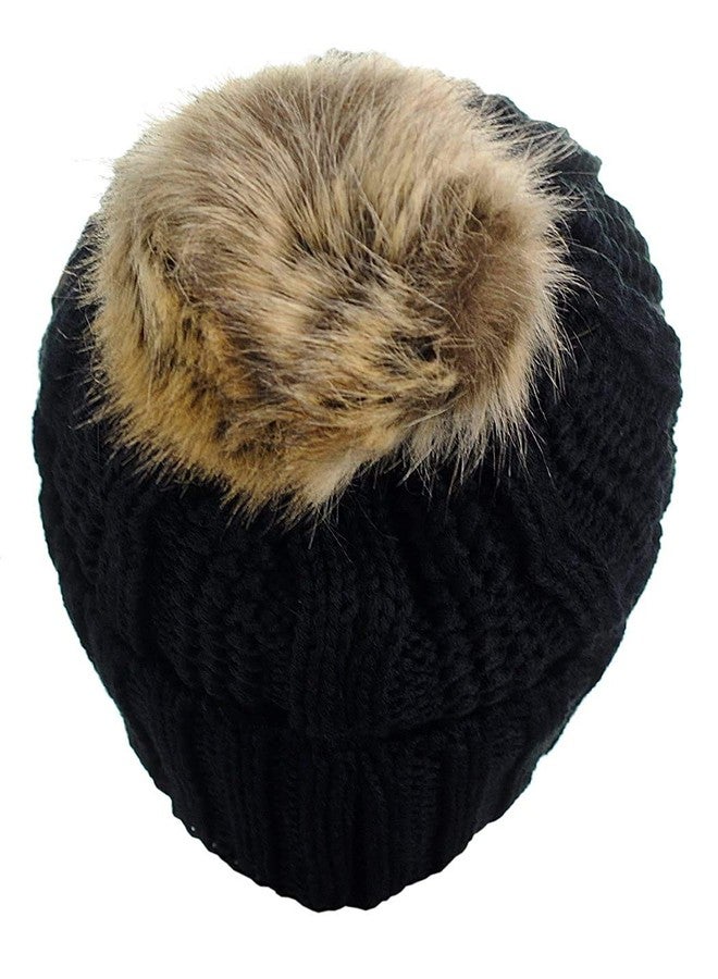 Malvina Trends Baby Boy Hats Infant Baby Beanie Winter Hat Single Pom Pom Crochet Warm Toddler Beanies Cap (Black, 2-6 Years Old) - Image 4