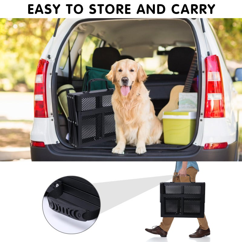 DGSL Dog Ramp for Car, Extra Wide 4 Steps Dog Stairs for Truck, Folding Steps for Dogs with Non-Slip Surface, Pet Loader Dog Steps for Large Dog, SUV, Side Door and Bed (Mesh, 16.9In-4 Steps) - Image 5