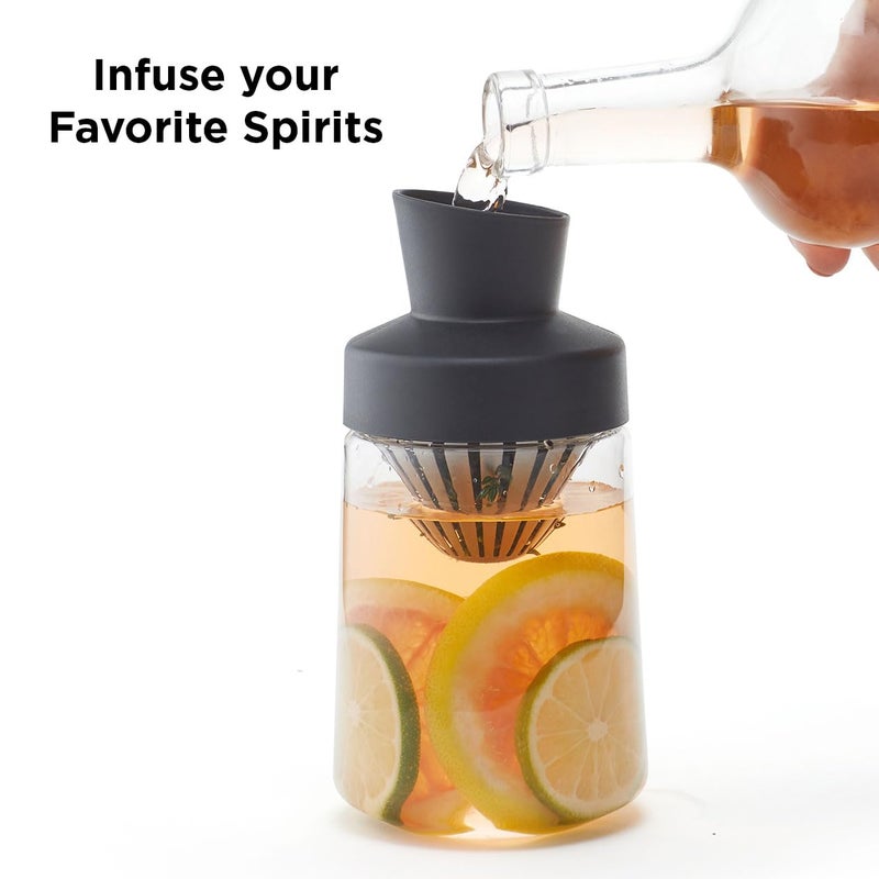 Rabbit Liquor Infusing Decanter | 20 oz Alcohol and Spirits Infuser Kit with Integrated Filter Basket | Perfect for Custom Cocktails and Gifts - Image 4