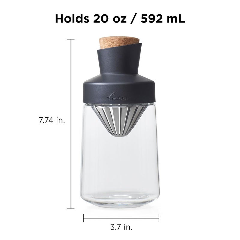 Rabbit Liquor Infusing Decanter | 20 oz Alcohol and Spirits Infuser Kit with Integrated Filter Basket | Perfect for Custom Cocktails and Gifts - Image 2