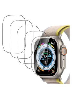 SHOPI 5 Pack Smiling Screen Protector Compatible with Apple Watch Ultra 49mm Tempered Glass Screen Protector and Easy Installation Tray for iWatch Ultra 49mm Anti-Scratch HD Screen Protector  - Image 1