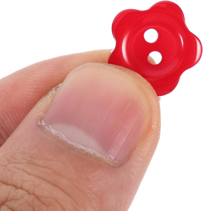 ABOOFAN 20pcs Red Floral Resin Buttons for Sewing ’s Sweaters and Coats, Decorative Embellishments for Crafting, Knitting, and Scrapbooking - Image 4