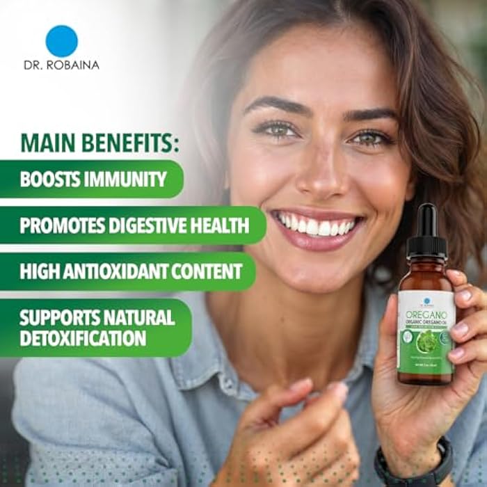 Dr. Robaina Organic Oil of Oregano Drops 87% Carvacrol – Wild Greek Oregano (Hirtum) Cold-Pressed in EVOO – 432 Servings – Immune & Digestive Support – Alcohol-Free, Vegan, Non-GMO - Image 3