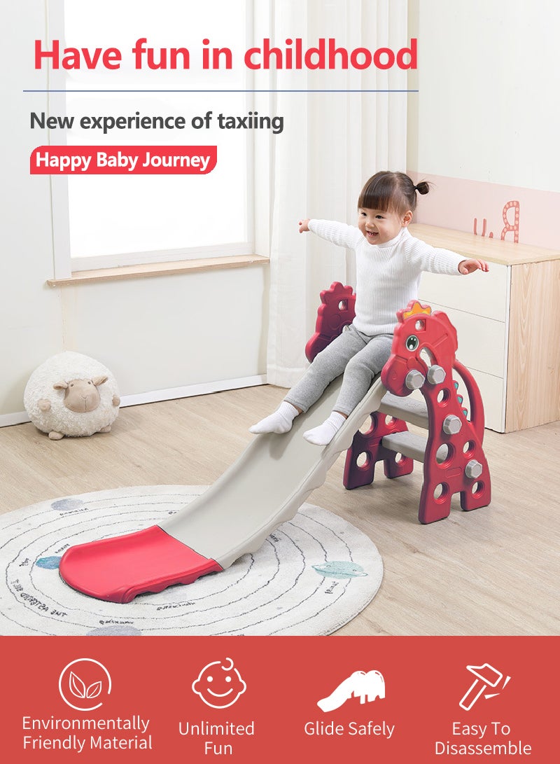 Sharpdo 2 in 1 Children's Slide Kids Slide with Basketball Hoop Indoor Home Multi-Function Combination Folding Toys Baby Slide For Boys and Girls - Image 2