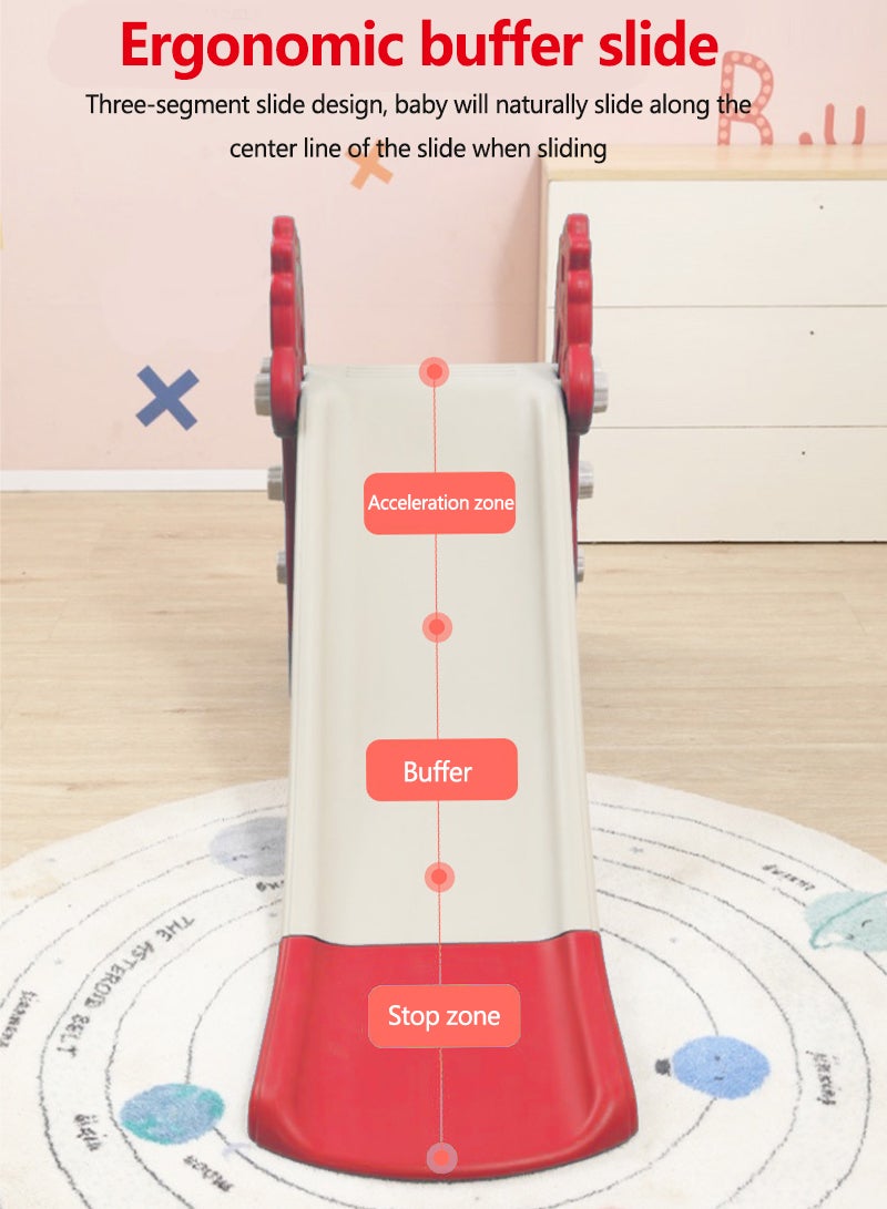 Sharpdo 2 in 1 Children's Slide Kids Slide with Basketball Hoop Indoor Home Multi-Function Combination Folding Toys Baby Slide For Boys and Girls - Image 3