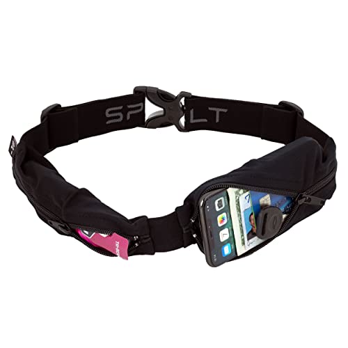 SPIbelt Dual Pocket Pro Running Belt for Men Women, Expandable Pockets, Adjustable Waist, No Bounce, Black with Black Zipper - Image 5