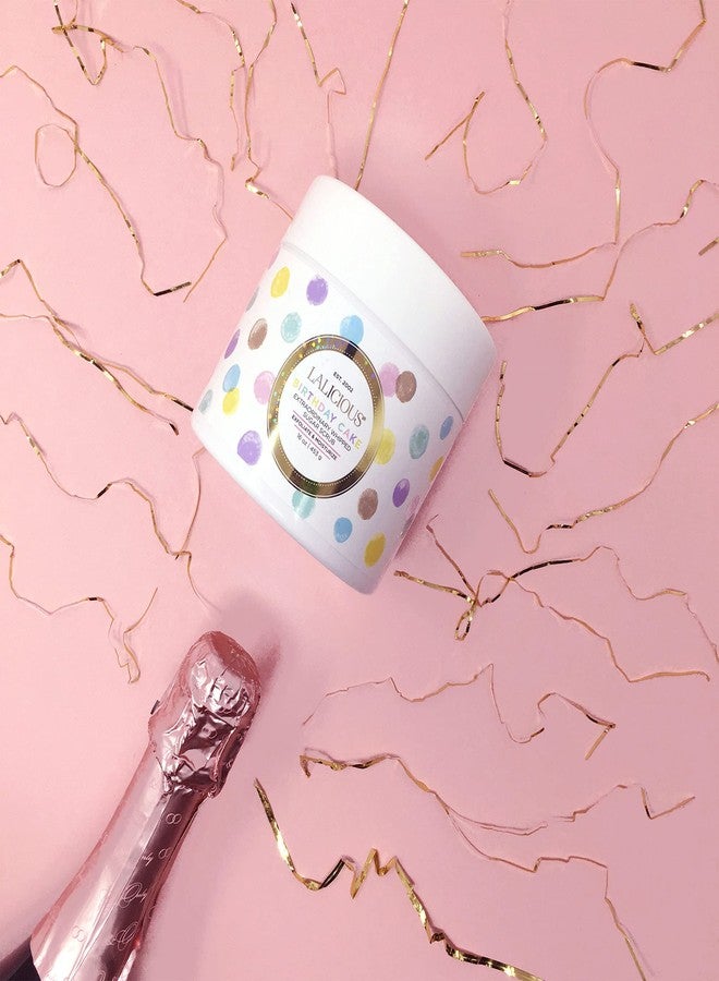 LaLicious Birthday Cake Extraordinary Whipped Sugar Scrub - Pink Shimmer Body & Foot Scrub, Exfoliating & Moisturizing Skin Care with Coconut Oil & Honey, No Parabens (16oz) - Image 5