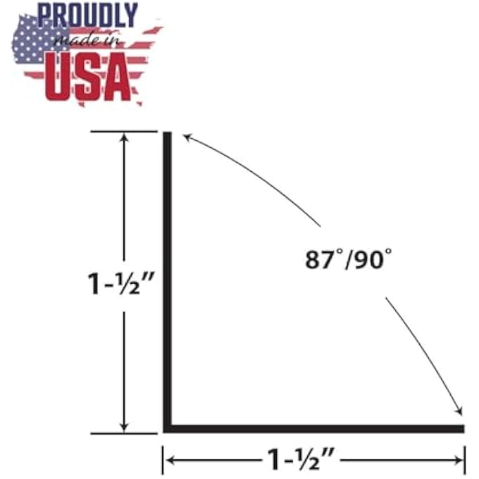 PLASTICS 1940-BK BLACK 1-1/2 INCH X 1-1/2 INCH X 3/64 (.047) INCH THICK STYRENE PLASTIC EVEN LEG ANGLE MOULDING 36 INCH LENGTHS (PACK OF 4) - Image 2