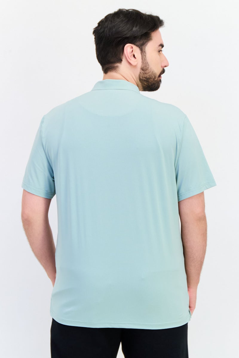 GIORDANO G-Motion Men Sportswear Fit Short Sleeves Outdoor Polo Shirt, Sage Green  - Image 3
