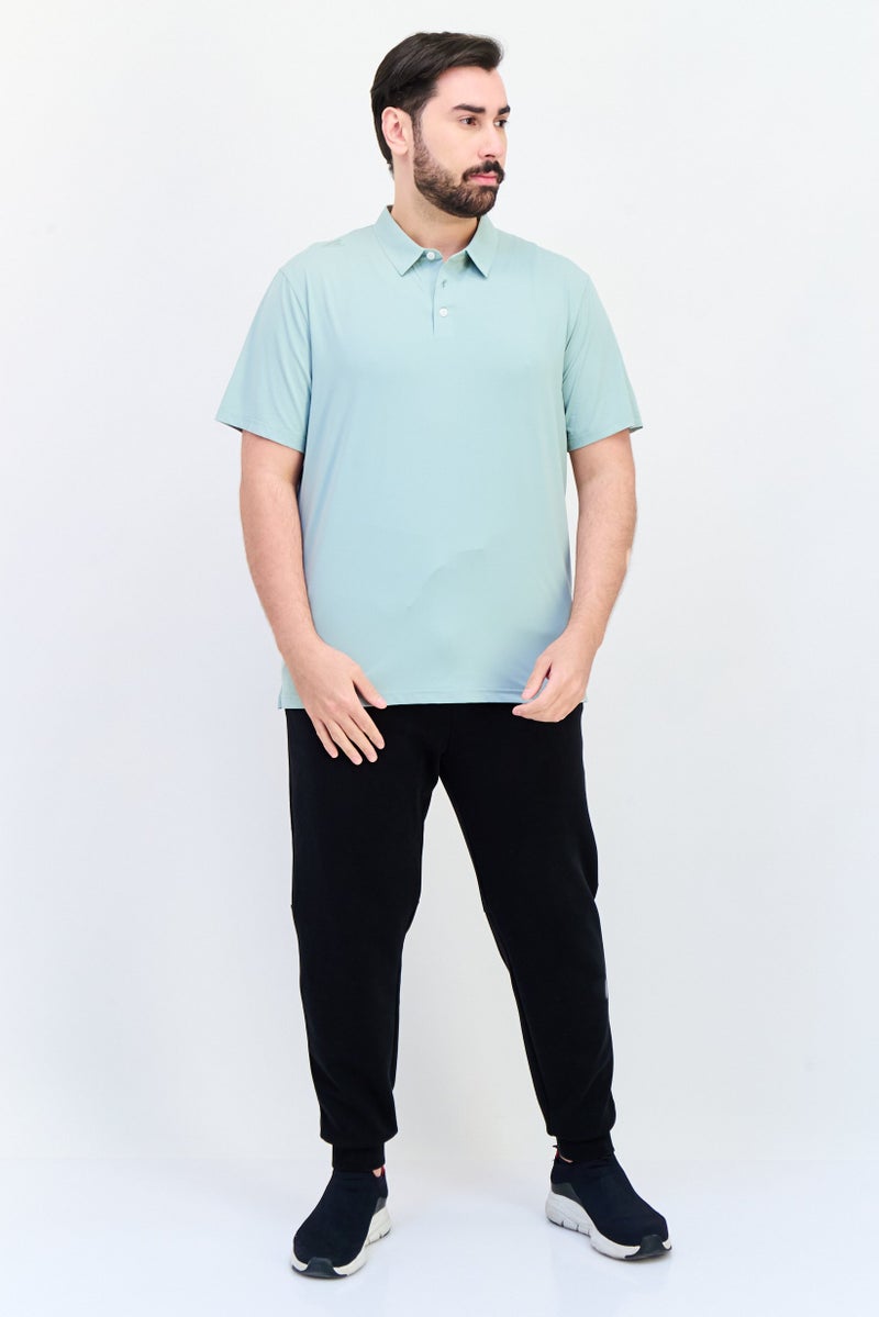 GIORDANO G-Motion Men Sportswear Fit Short Sleeves Outdoor Polo Shirt, Sage Green  - Image 4