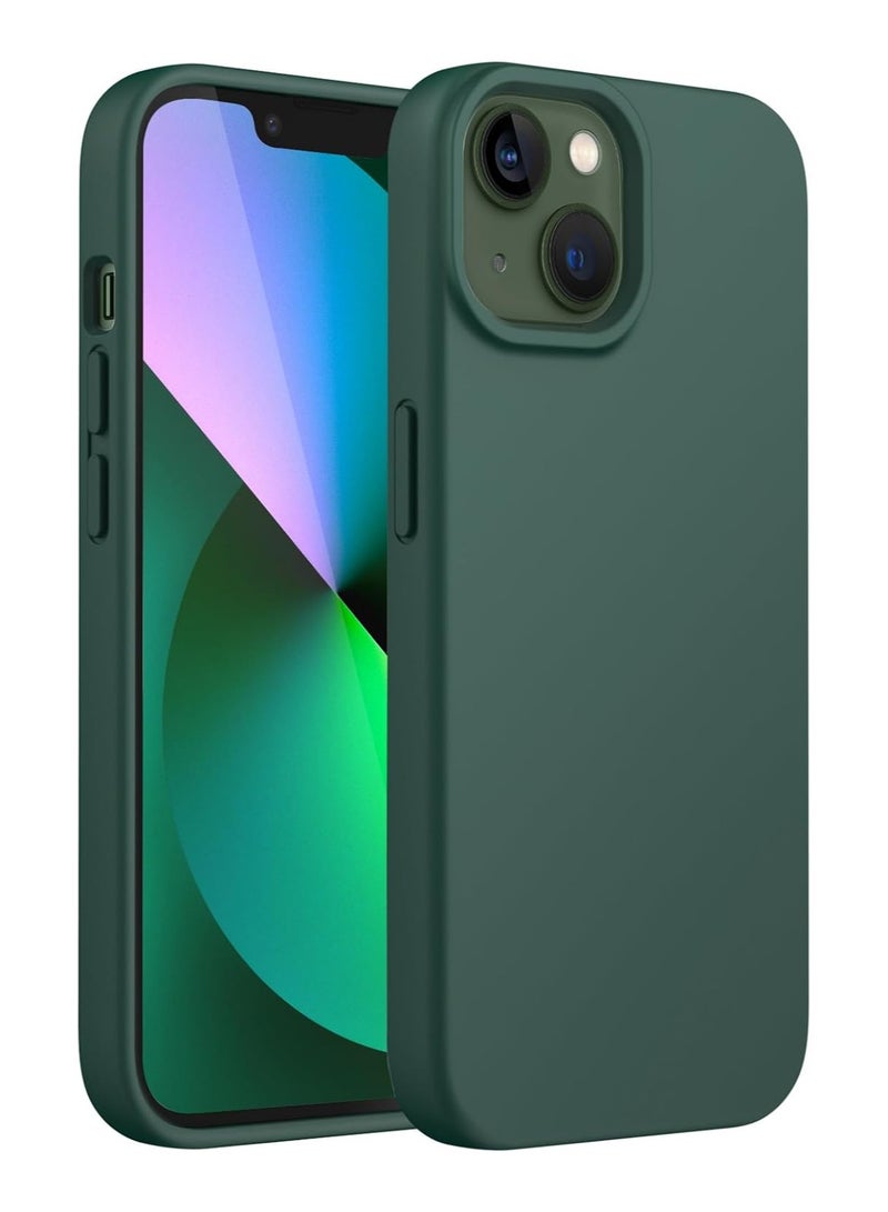 DUSALA iPhone 13 Case, Liquid Silicone Phone Case for iPhone 13 6.1 Inch, Colorful Silky-Soft Protective Cover (Green) - Image 1