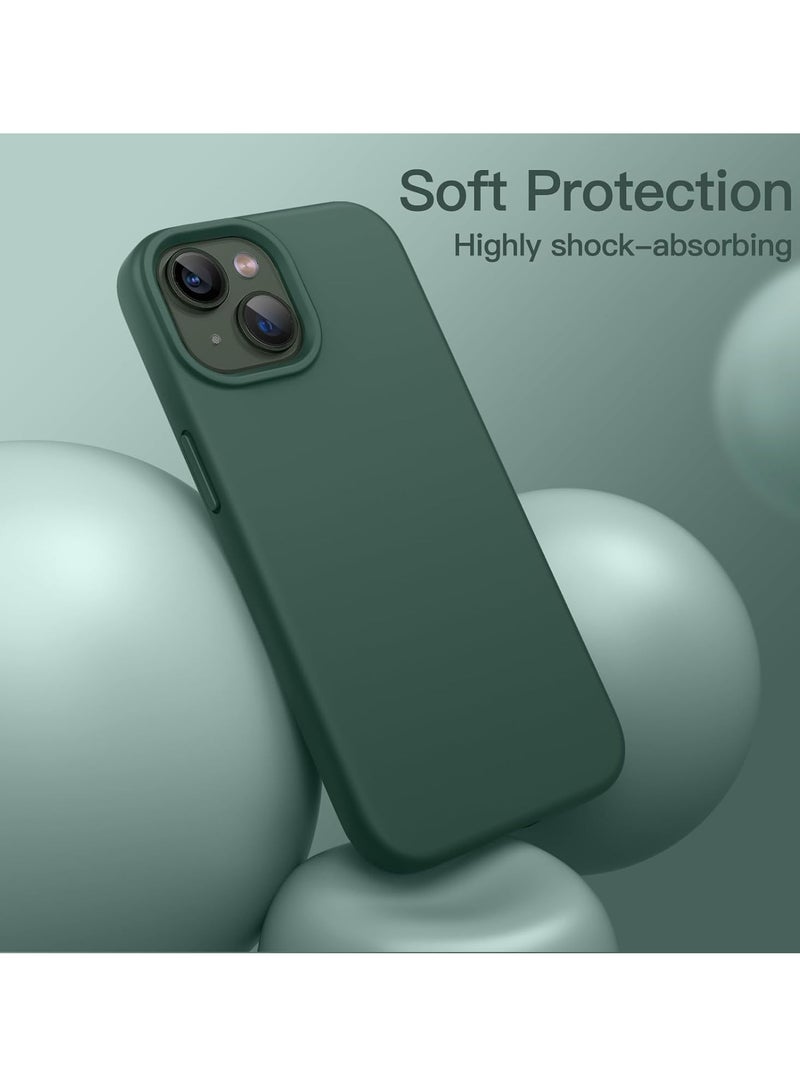DUSALA iPhone 13 Case, Liquid Silicone Phone Case for iPhone 13 6.1 Inch, Colorful Silky-Soft Protective Cover (Green) - Image 4