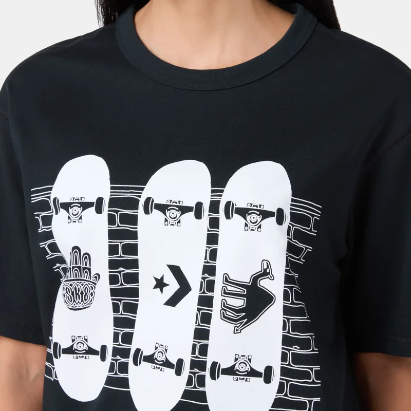 Converse Black Arabic Print T-Shirt  | Best Price UAE
