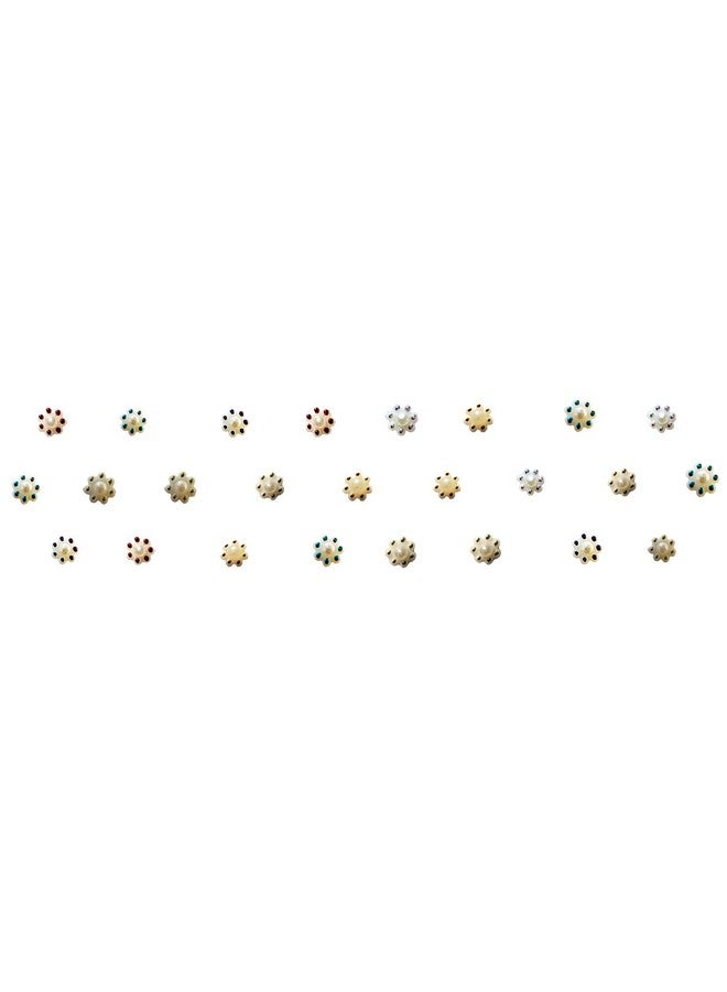 Comet Busters Bindiful White Pearl Floral Bindis (5mm) (BFO013) - Image 1