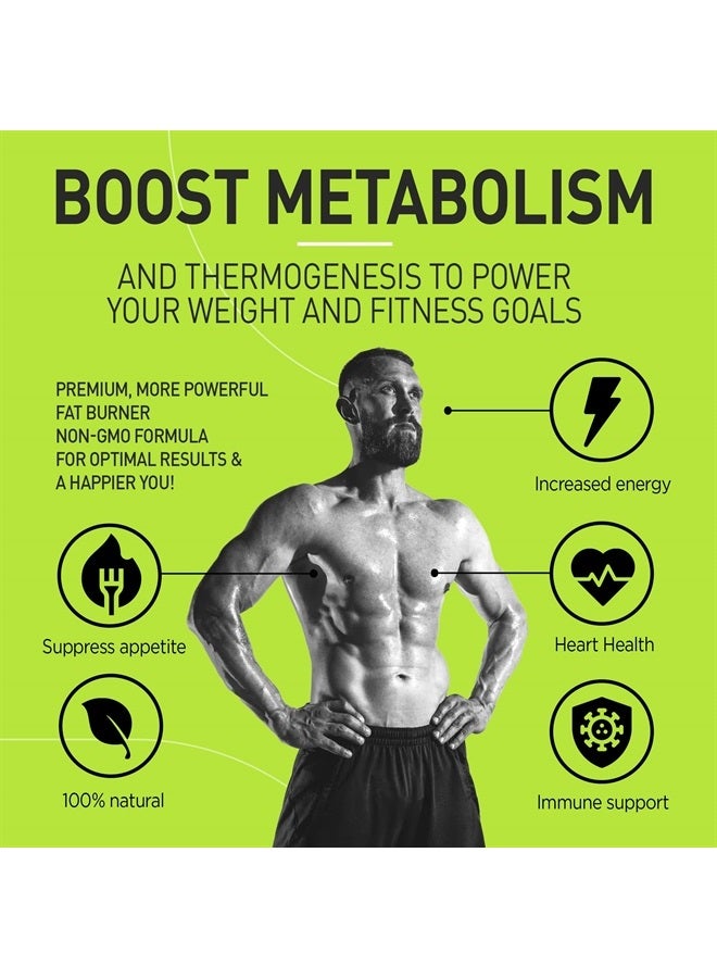 NUTRAMODE مكمل مستخلص الشاي الأخضر الممتاز لحرق الدهون مع EGCG - مثبط شهية طبيعي - حبوب نظام غذائي لفقدان الوزن الصحي تعمل بسرعة للنساء والرجال - معزز الأيض للتخلص من دهون البطن بسرعة - Image 4