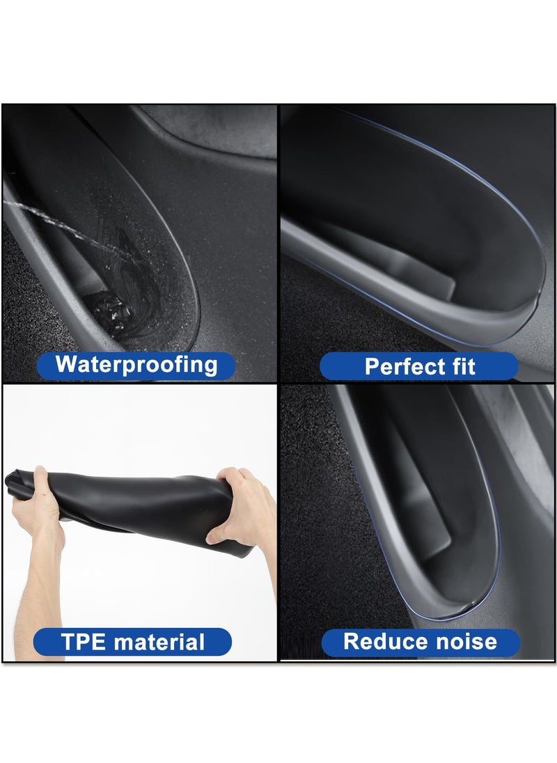 SYOSI Silicone Door Storage Pockets for Tesla Model Y 2021-2023, 4PCS Door Protector Accessories, Front and Rear Door Slot Pockets  - Image 3