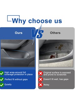 SYOSI Silicone Door Storage Pockets for Tesla Model Y 2021-2023, 4PCS Door Protector Accessories, Front and Rear Door Slot Pockets  - Image 2