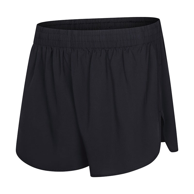 Generic Unisex 70D Quick-Dry Running Shorts Black