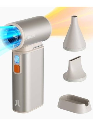 JISULIFE Handheld Fan Ultra 1, Mini USB Rechargeable Fan, 9000mAh [Upto 6hrs of Battery], Personal Makeup/Eyelash Fan, Handheld Fan with Smart LED Digital Display 100-Speed Personal Fan for Women Men Travel Camping Outdoor Light Brown - view 2
