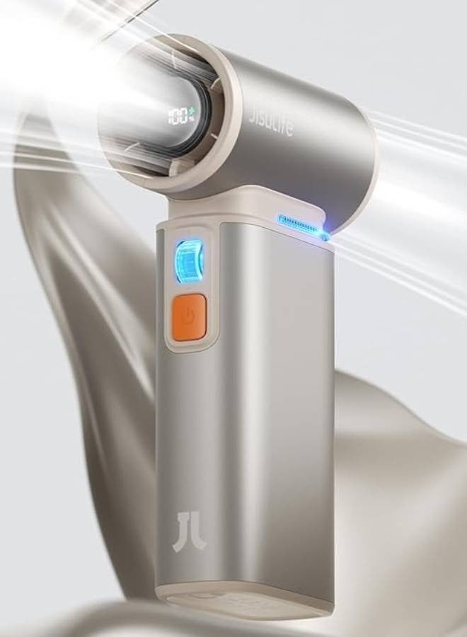 JISULIFE Handheld Fan Ultra 1, Mini USB Rechargeable Fan, 9000mAh [Upto 6hrs of Battery], Personal Makeup/Eyelash Fan, Handheld Fan with Smart LED Digital Display 100-Speed Personal Fan for Women Men Travel Camping Outdoor BROWN - Image 3