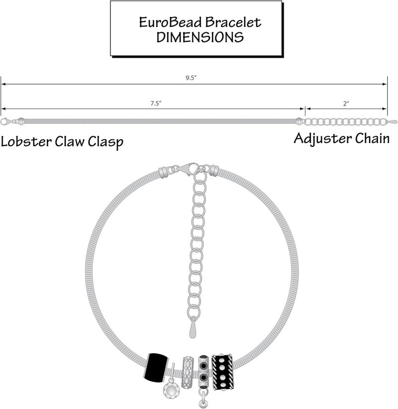 JRVT NCAA womens Euro Bead Bracelet - Image 2