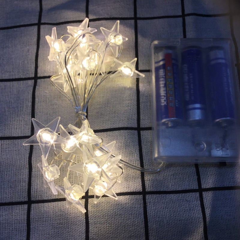 Christmas Pendant Fastener Copper Wire Light String Old Man Snowman Snowflake Deer Head Gift Box Crutches Festive Atmosphere Decorative Lanterns - Image 1