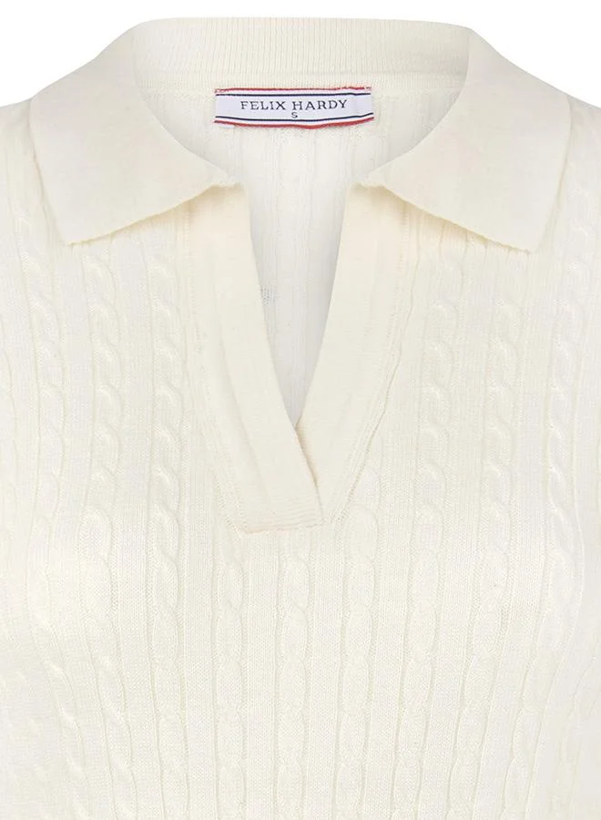 FELIX HARDY Pullover with Polo Collar