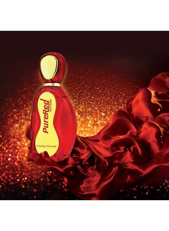 Chris Adams Pure Red Eau De Parfum 100ML – Bold, Passionate & Irresistibly Captivating Fragrance - Image 4