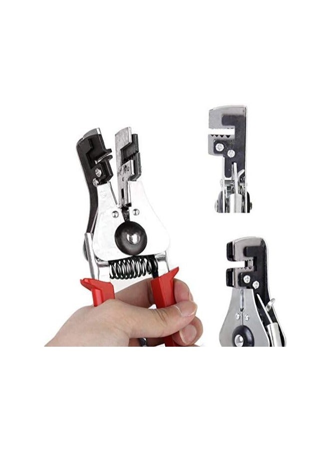 Goolsky كماشة سلك متعددة الوظائف، أداة ضغط، أداة ضغط، قاطع سلك أوتوماتيكي، فولاذ مقاوم للصدأ، مقبض مطاطي - Image 2