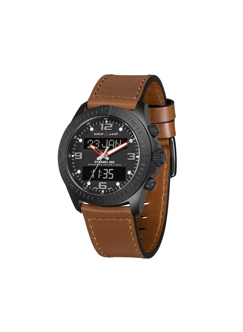 Al Fajr ساعة داون ديناميكية بنية سوداء - Image 4