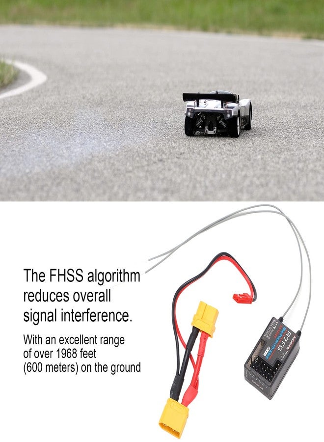 ديلوي جهاز استقبال سيارة تحكم عن بعد، 2.4 جيجا هرتز R7FG، 7 قنوات، هوائي مزدوج، جهاز استقبال قياس عن بعد للسيارات والقوارب، متوافق مع أجهزة إرسال RC6GS وRC4GS - Image 5