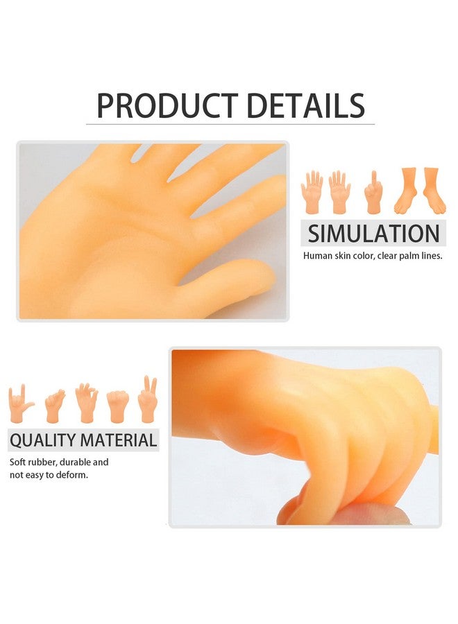 ZAKVOOR 16 Pcs Tiny Finger Hands Mini Rubber Finger Puppets Realistic Little Hand Finger For Puppet Show Gag Performance Party Favors - Image 3