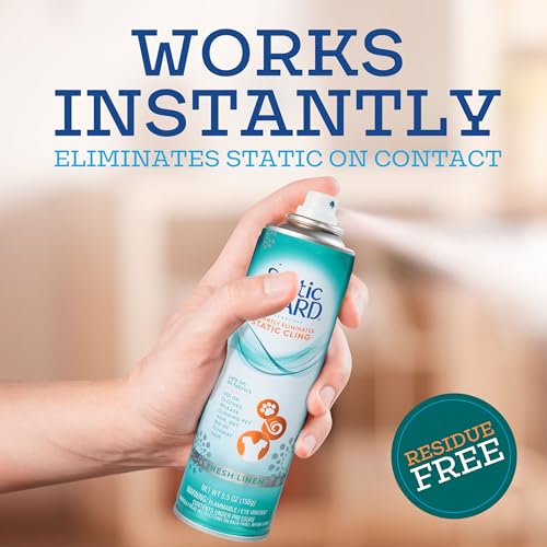 Static Guard Fabric Spray, Fresh Linen Scent, 5.5 Ounce Can - Image 3