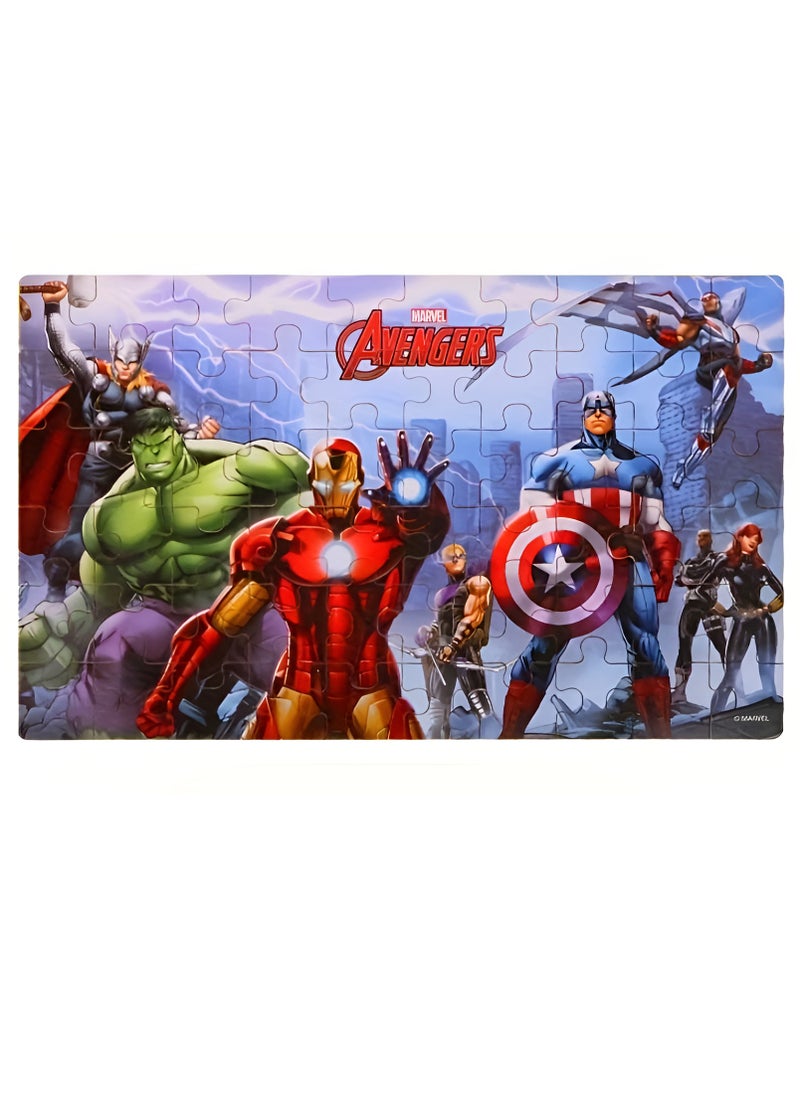 سوق الديكور لعبة أحجية الصور المقطوعة Marvel Avengers المكونة من 60 قطعة للأطفال مع صندوق - أحجية الأبطال الخارقين تتميز بشخصيات Iron Man وHulk وThor وCaptain America والمزيد - لعبة تعليمية وممتعة للأولاد والبنات من سن 3 سنوات فما فوق - مثالية للمنزل أو الفصول الدراسية أو السفر - أحجية Avengers للأطفال - لعبة تعليمية Avengers - هدية للأولاد أحجية Marvel - أحجية نشاط ذهني ممتعة - كمية محدودة  - Image 1