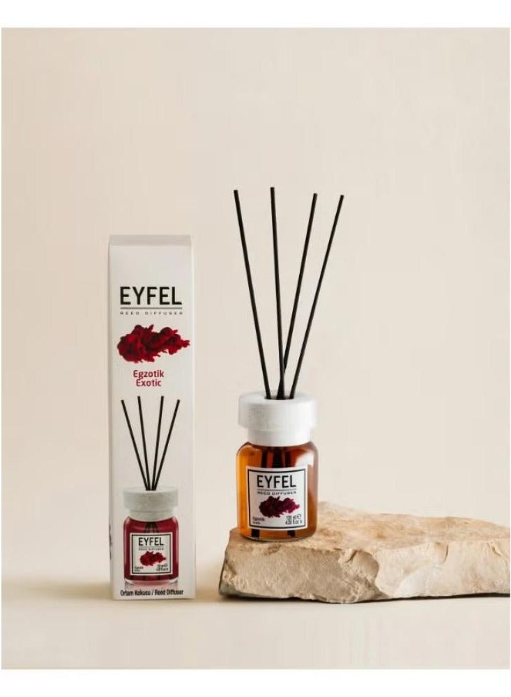 EYFEL Reed Diffuser, Exotic - 120ml | Best Home Fragrance | Long-Lasting Eyfel Perfume Aroma Diffuser | Enhance Home Ambiance with Exotic Scent | Perfect for Living Rooms & Bedrooms