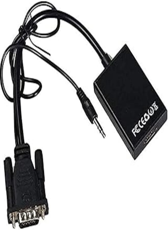 Generic Black Color VGA Male To HDMI Output 1080P HD and Audio TV AV HDTV Video Cable Converter Adapter (awds) 