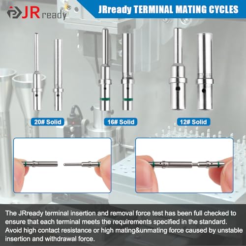 JRready Deutsch Connector 2 Pin Connector Kits with Size 16 Solid Contacts(14-20AWG), ST6328-2 DT Series Waterproof Connector 2 Pin 5 Sets and Deutsch Pin Removal Tool DRK-RT1B with Mounting Clips - Image 5