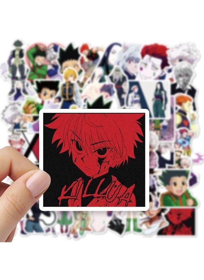 yongsheng 50 Pieces Hunter Cartoon Graffiti Stickers，Cartoon Stickers, Stickers for Laptop,Bumper,Skateboard,Water Bottles,Computer,Phone,Cartoon Anime Stickers for Kids Teens Adult  - Image 3