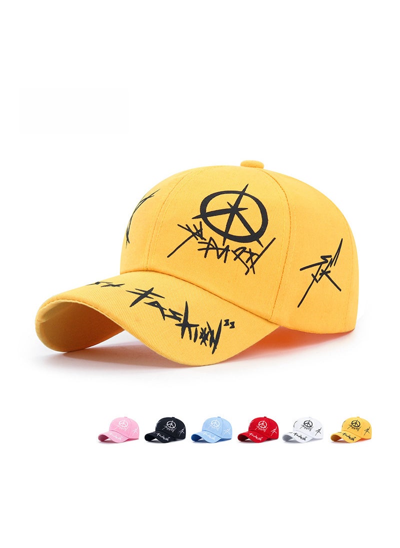 Generic Korean Fashion Graffiti Baseball Cap Red  - Image 4