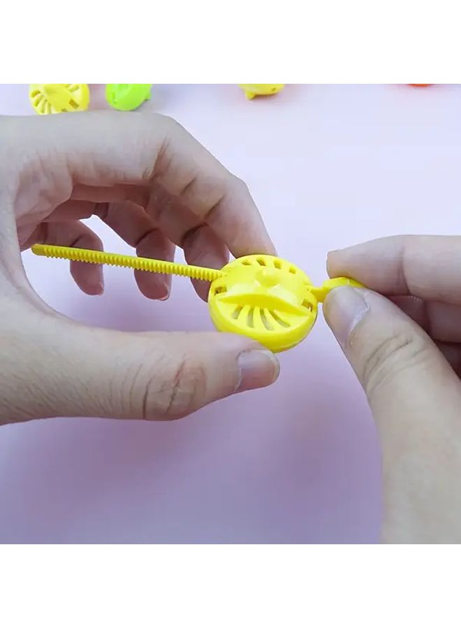 Mini Ruler Spinning Top 8pcs Cartoon Toys Lasting Rotation Easy Carry Relax Gifts - Image 5