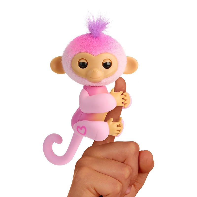 Fingerlings 2023 New Interactive Baby Monkey Reacts to Touch â€“ 70+ Sounds & Reactions â€“ Harmony (Pink) - Image 1