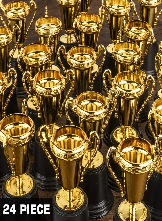 Uzoxlsn 24 Pack Gold Award Trophy, 5 Inch Plastic Golden Mini Trophies Cup For Halloween Party Favors, Kids Classroom School Rewards, Competition Or Celebration Awards Props, Sports Tournament Winning Prizes - Image 4