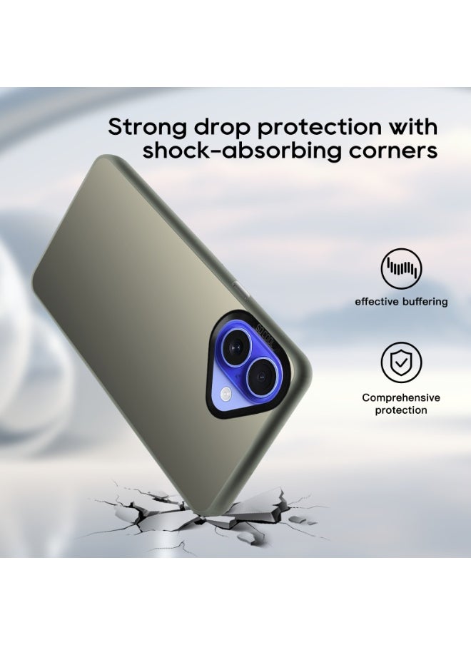 LiuShan iPhone 16 Case, Slim TPU Bumper Phone Cover,360°Full Body Shockproof Protective Phone Case for iPhone 16 Gray  - Image 5