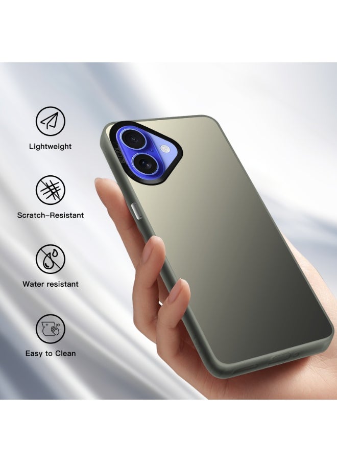 LiuShan iPhone 16 Case, Slim TPU Bumper Phone Cover,360°Full Body Shockproof Protective Phone Case for iPhone 16 Gray  - Image 4