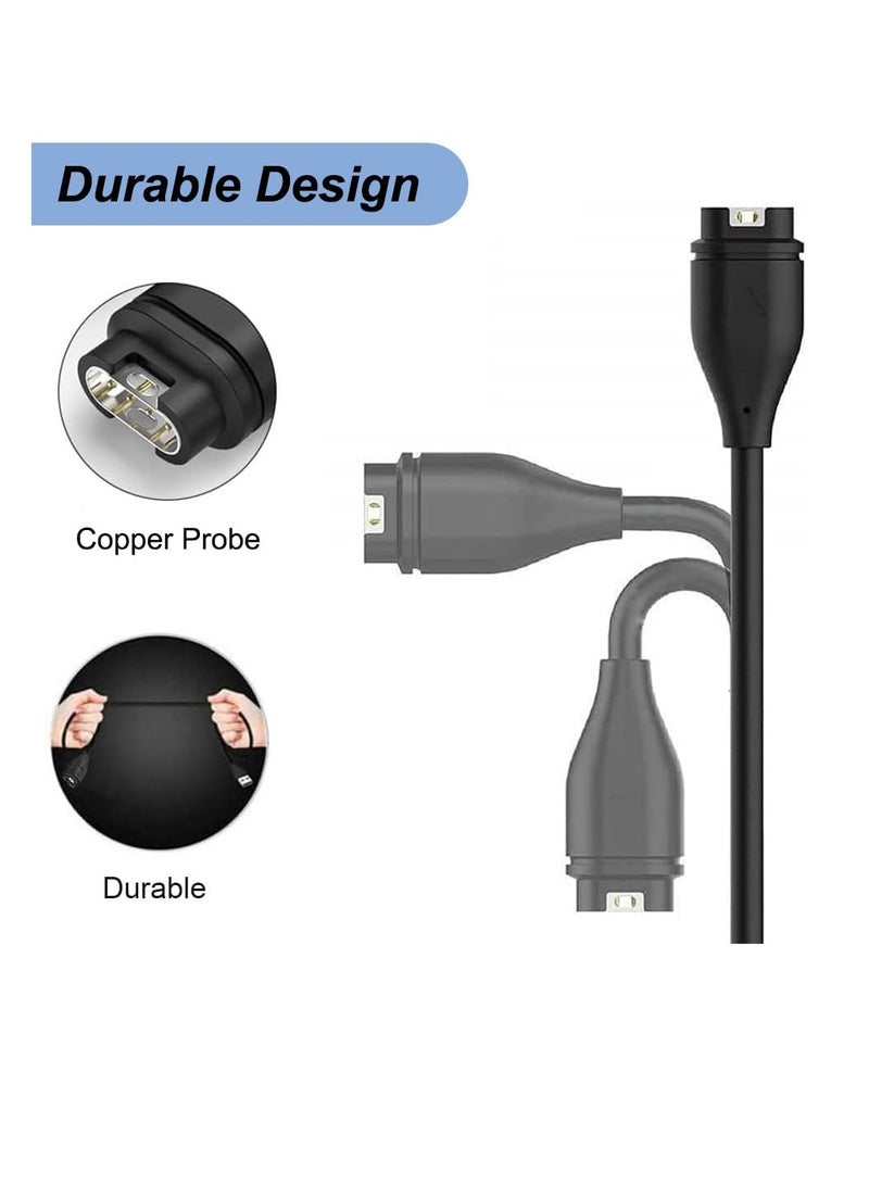 Charger Cable for Garmin Fenix 8 7 6 5 S X, Forerunner 945 45 45S 245 Music, Vivoactive 5 4 4S 3, Instinct 1 2 2S Tide Tactical, Approach S10 S40 S60 X10, Vivomove, Venu Sq 2 2S - Image 2