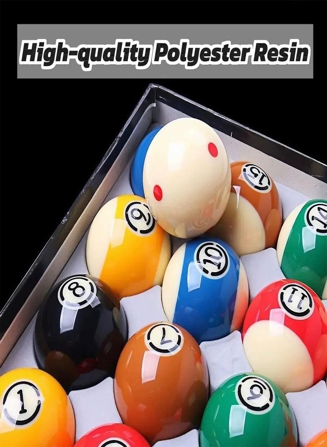 Sinkkuma Billiard Balls Standard Set 16 Pool Table Balls 2-1/4 inch Replacement Billiard Cue Ball Set Professional Pool Table Accessories (Deluxe Standard) - Image 2
