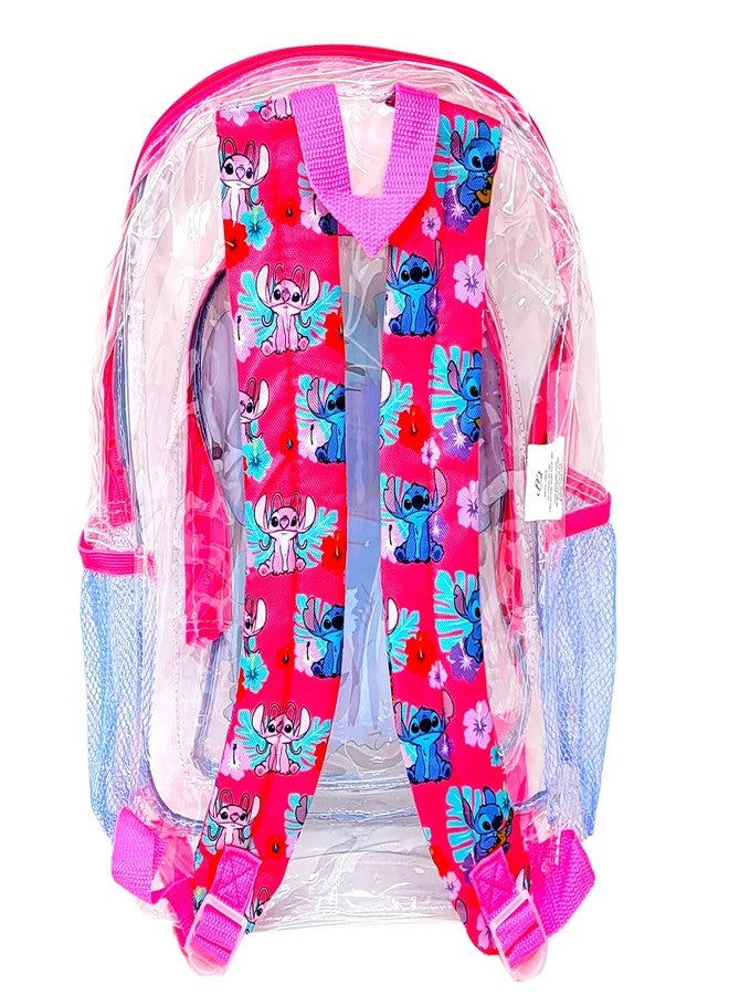 Lilo & Stitch Stitch Clear Backpack - Bundle with Disney School Bag for Girls 16 Inch, Stickers, More | Transparent Stitch Backpack for Kids School Supplies - Image 3