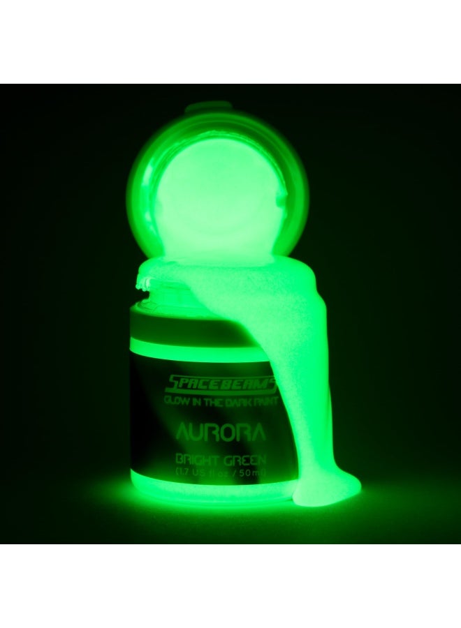 SpaceBeams Aurora Glow in the Dark Paint 17 Fl Oz Bright Green Glow NonToxic Water Based - Image 2