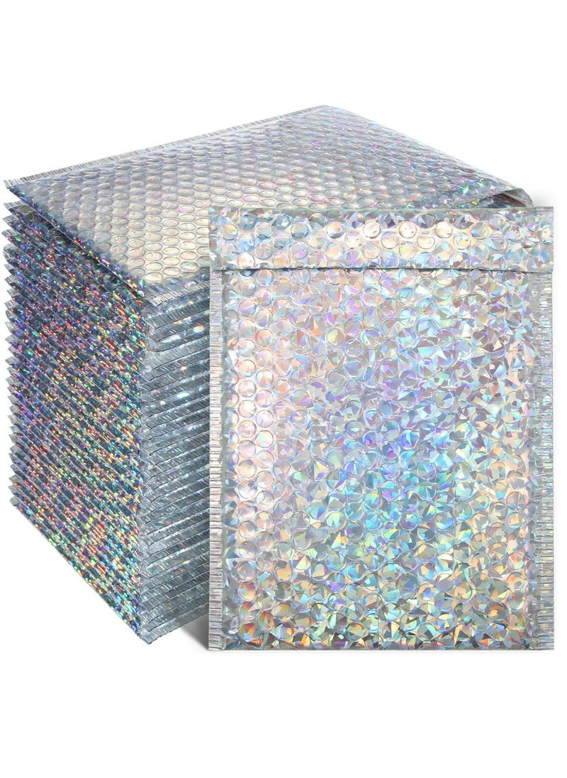 بيوينتي Bubble Mailers Holographic Bubble Mailers Padded Envelopes Self Sealing Cushion Envelopes for Mailing, Shipping and Packing 30 Pcs, 11 x 7 Inch  - Image 1