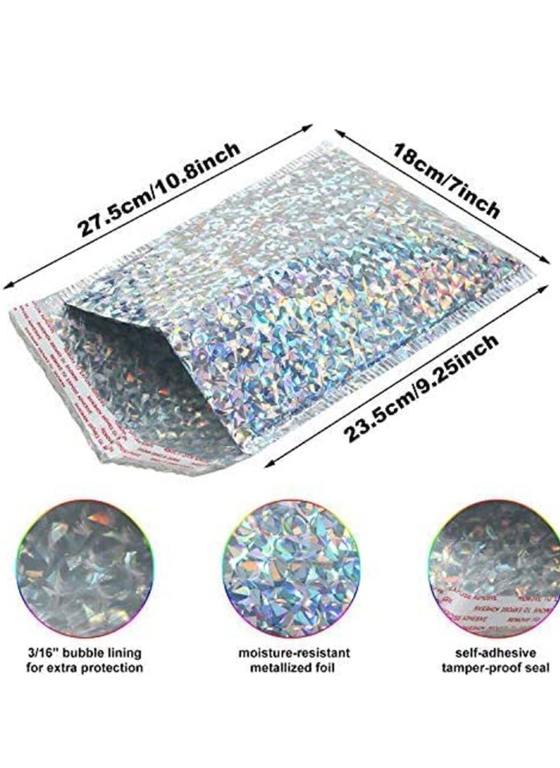 بيوينتي Bubble Mailers Holographic Bubble Mailers Padded Envelopes Self Sealing Cushion Envelopes for Mailing, Shipping and Packing 30 Pcs, 11 x 7 Inch  - Image 4